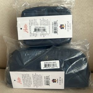 NWT Lug Bobsled XL Eyeglass Case & Choo Choo Mini in Navy Blue